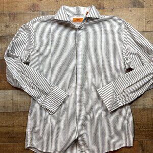 Steven Land White & Black French Cuff Dress Shirt size 16.5